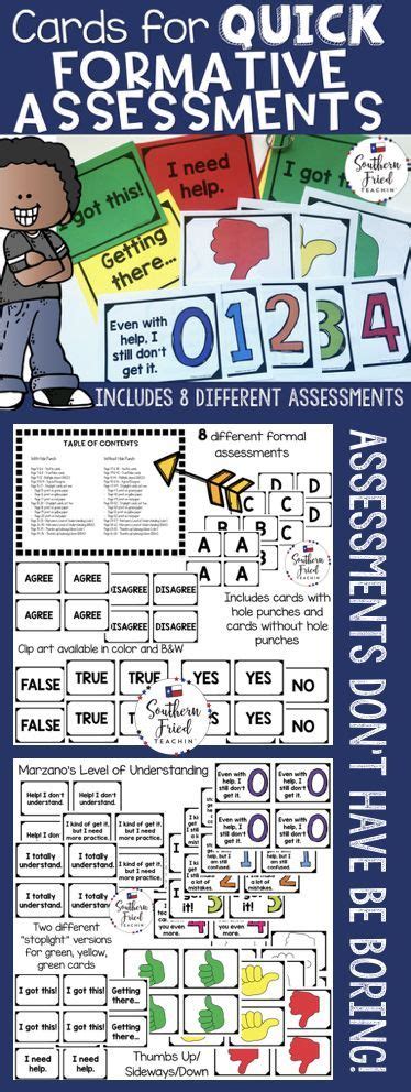 Quick Formative Assessment Cards Southern Fried Teachin Formative Assessment Assessment