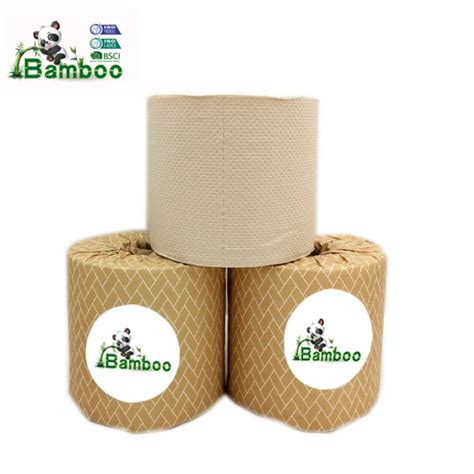 Eco Friendly Biodegradable Virgin Bamboo Pulp Natural Color Toilet