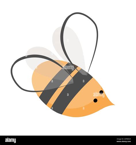 Lindo Icono De Abeja De Miel Dibujo Animado Abeja Voladora Feliz Para