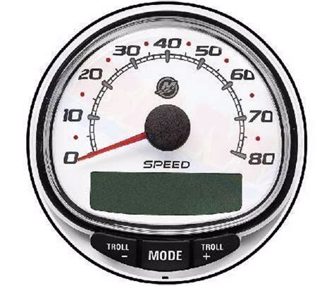 Mercury SmartCraft 79 8M0135627 Speedometer 80 MPH White Genuine