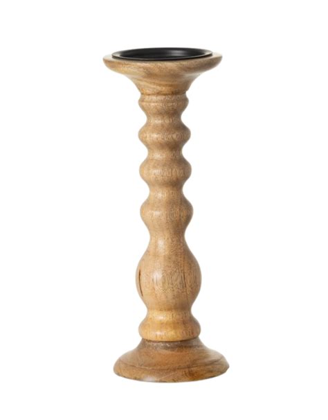 Wood Pillar Candle Holder Lulu Lavigne Home Studio