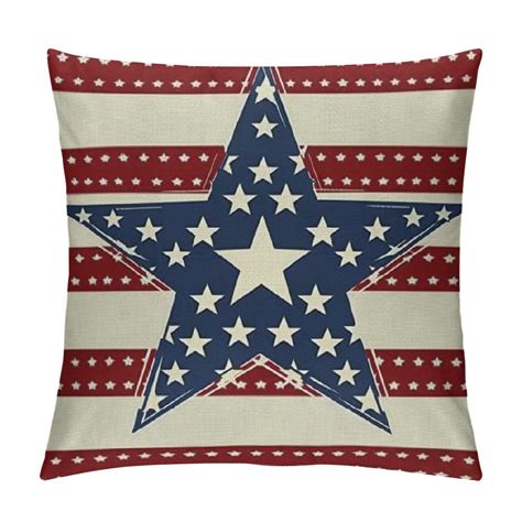 Shiartex Th Of July Pillow Covers Memorial Day Independence Day Red