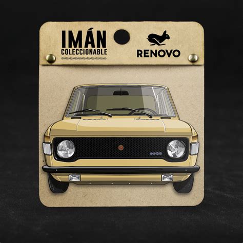 Iman de heladera decorativo vintage Fiat 128 IAVA Tv Doble Línea