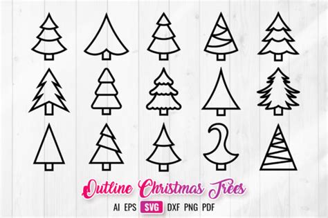 Pine Tree Outline SVG Cut File Pine Svg Tree Svg Christmas, 45% OFF