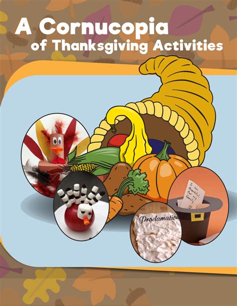 Cornucopia Of Thanksgiving Activities Workbook Free Printable