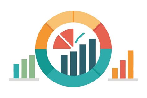 colorful data visualization  pie charts  bar graphs