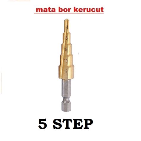 Jual Mata Bor Pagoda Step Multi Step Drill Mata Bor Titanium