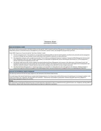 10 Internal Audit Risk Assessment Templates In Doc Pdf Free