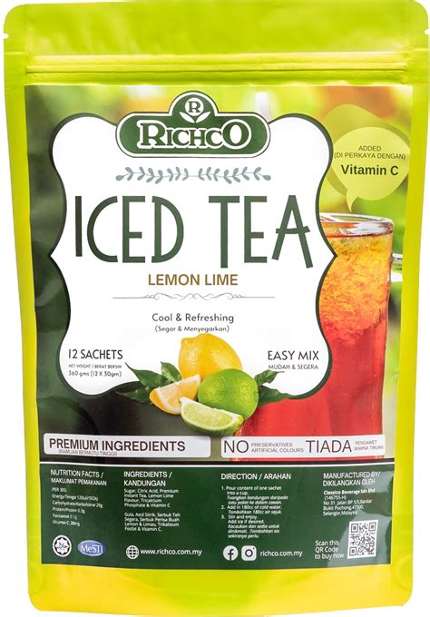 Lemon Lime Iced Tea 12s X 30gm Classico Beverage