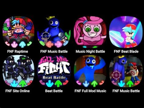 Fnf Raptime Fnf Rainbow Friends Fnf Beat Shooter Music Night Battle