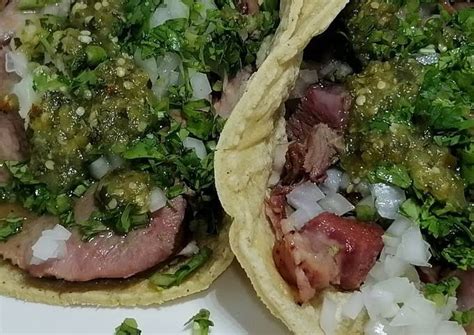 Tacos el paisa de cabeza y de lengua de res Receta de Ya está la