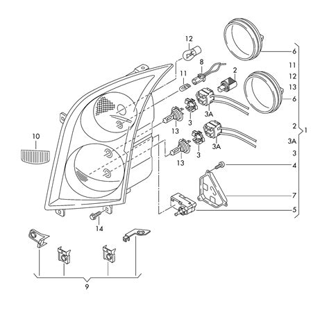 Volkswagen Crafter 2006 2011 Halogen Headlights Etka Online