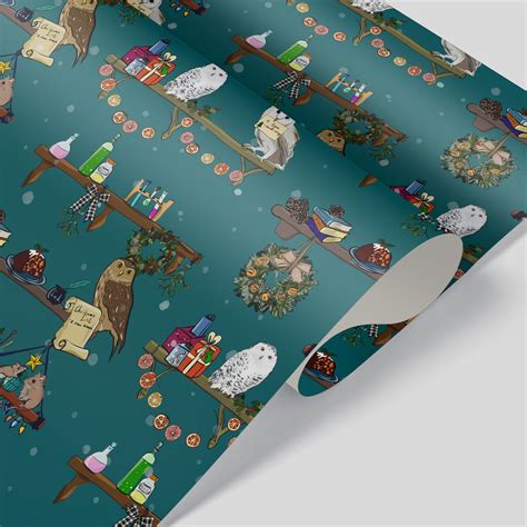 Christmas Harry Potter Inspired Wizarding World Wrapping Paper