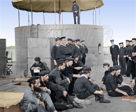 History In Full Color Sailors Relaxing On The Deck Of The Uss Monitor