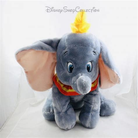 Grande Peluche L Phant Dumbo Disney Nicotoy Bleu Col Rouge Cm