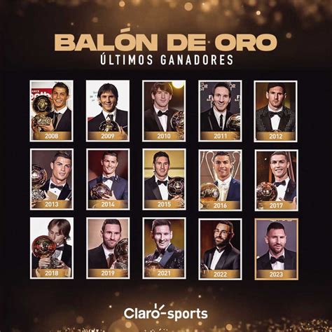 Todos los ganadores en la historia del Balón de Oro listado completo