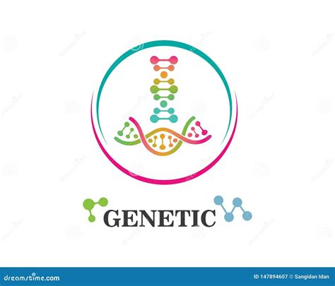 Ejemplo Gen Tico Del Icono Del Logotipo De La Dna Ilustraci N Del