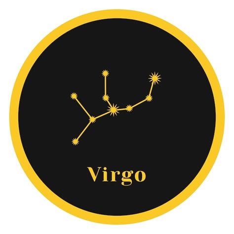 Constela O De Estrelas Virgem Signo Astrol Gico Do Zod Aco Vetor Premium