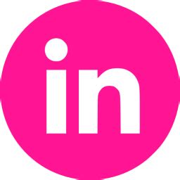 Deep pink linkedin 4 icon - Free deep pink site logo icons