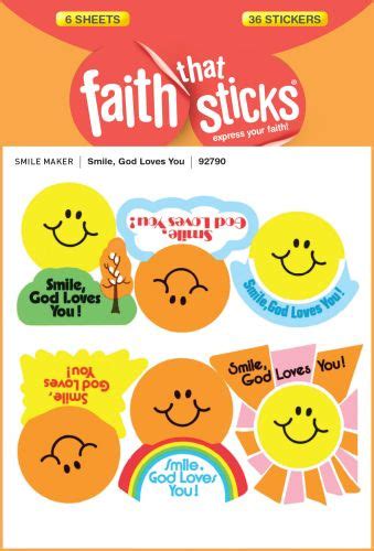 Bibles At Cost - Smile, God Loves You - Stickers - 1-800-778-8865