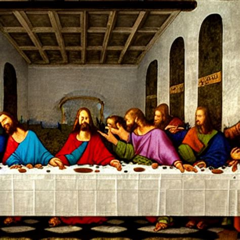 KREA AI Cate Blanchett As Jesus In The Last Supper By Leon