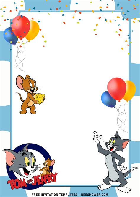 10+ Cutest Tom And Jerry Birthday Invitation Templates | Birthday ...