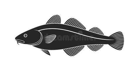 Atlantic Cod Logo Isolated Cod On White Background Stock Vector