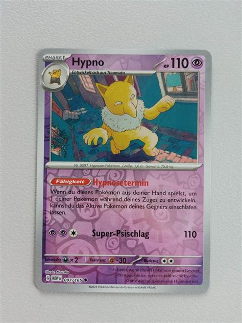 Hypno Deutsch Reverse Holo Pokemon Mew Kaufen Auf Ricardo