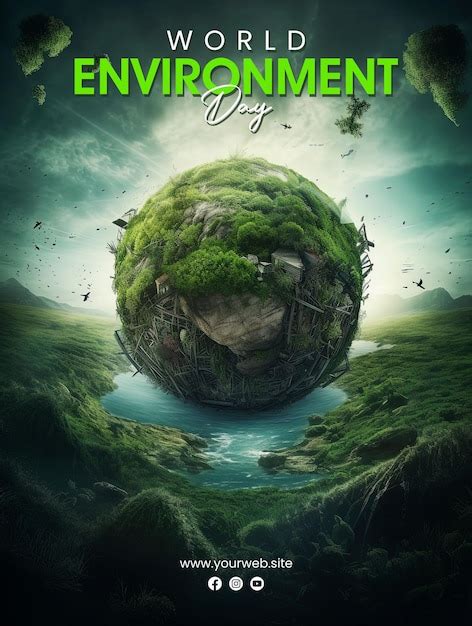 Um Cartaz Para O Dia Mundial Do Meio Ambiente PSD Premium