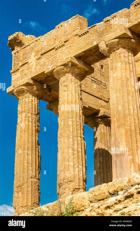 Templo De La Concordia En El Valle De Los Templos En Sicilia Italia