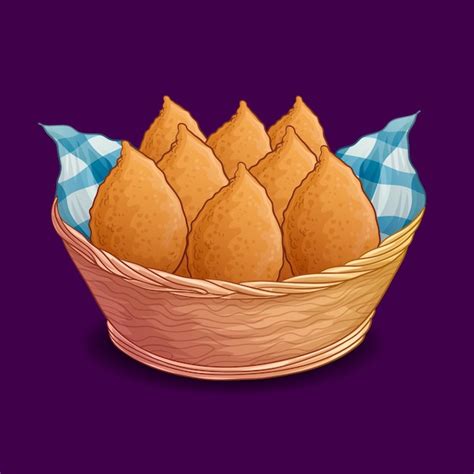 Free Vector | Hand drawn coxinha brazilian dish