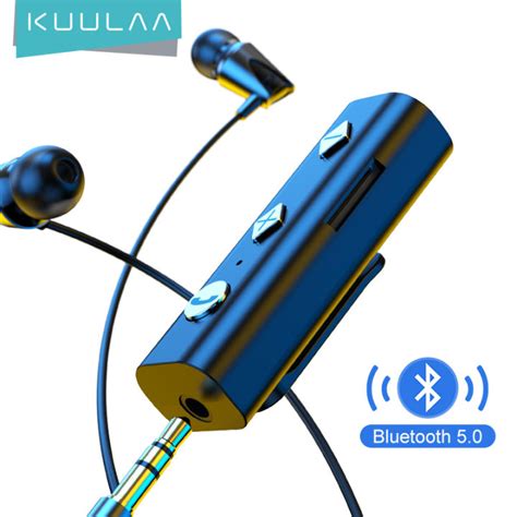 Kuulaa Bluetooth Receiver For Mm Jack Earphone Wireless Adapter