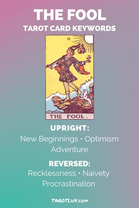 The Fool Tarot Card Meaning Major Arcana Tarotluv Tarot Card