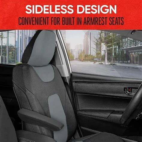 Motor Trend Aquashield Car Seat Covers For Front Seats Gray And Black Two 2 Pack Ebay