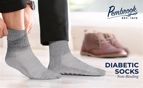 Pembrook Pairs Diabetic Socks For Men And Women Non Binding Socks