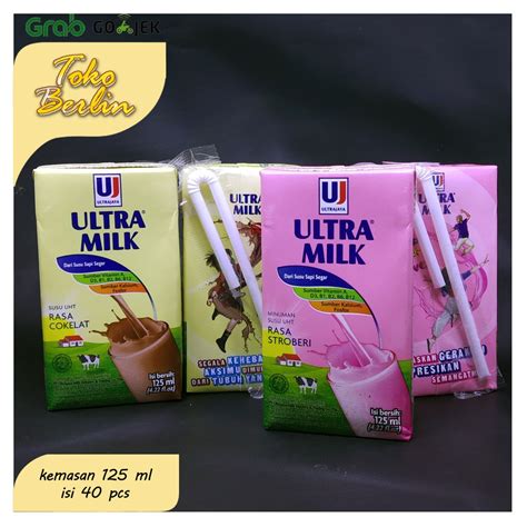 Jual SUSU ULTRA 125 ML ISI 40 PCS COKELAT STROBERI Shopee Indonesia