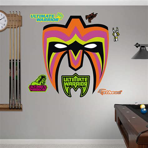 Ultimate Warrior Mask Wall Decal | Shop Fathead® for WWE Decor