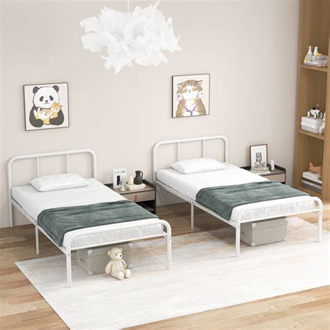 Modern Metal Platform Bed with Headboard and Footboard - Costway