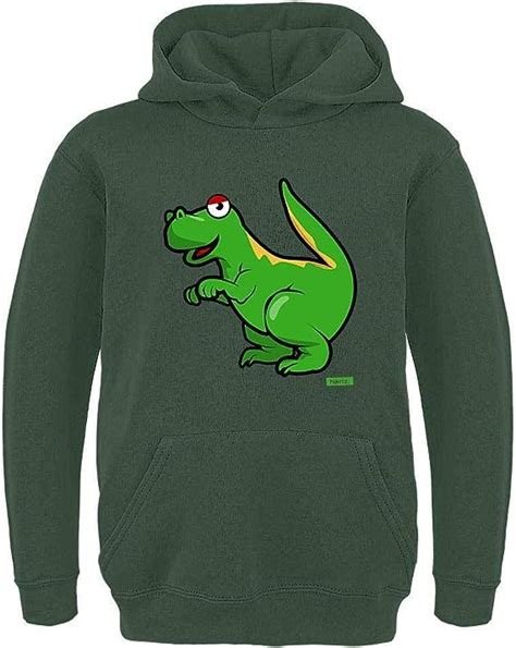 Hariz Kinder Hoodie Tyrannosaurus T Rex Grün Dinosaurier Dinosaurier