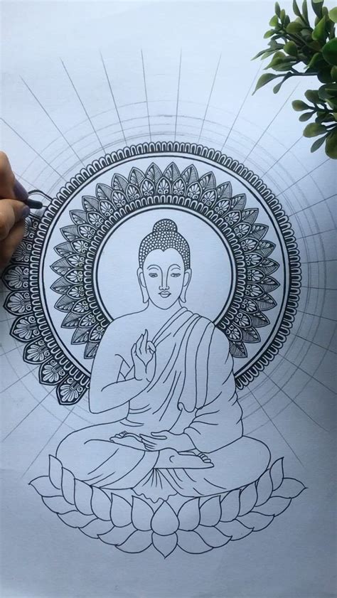 art_by_rinkal21 on Instagram: Lord Gautam buddha mandala drawing part ...