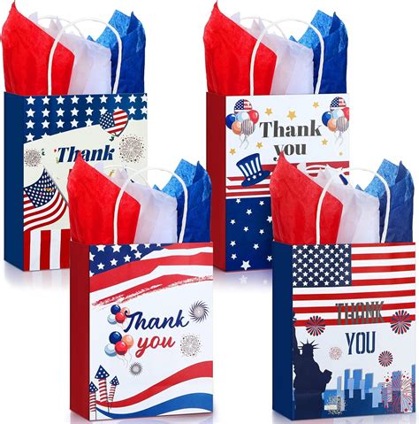 Amazon Kosiz Pieces Patriotic Gift Bags With Handles And