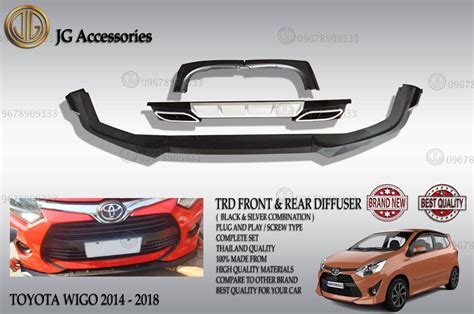 Toyota Wigo Generation Front And Rear Diffuser Black