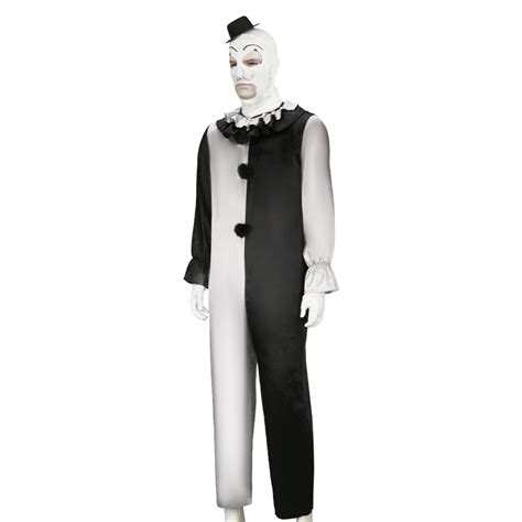 Terrifier Art Clown Halloween Costume With Gloves Unisex Black And