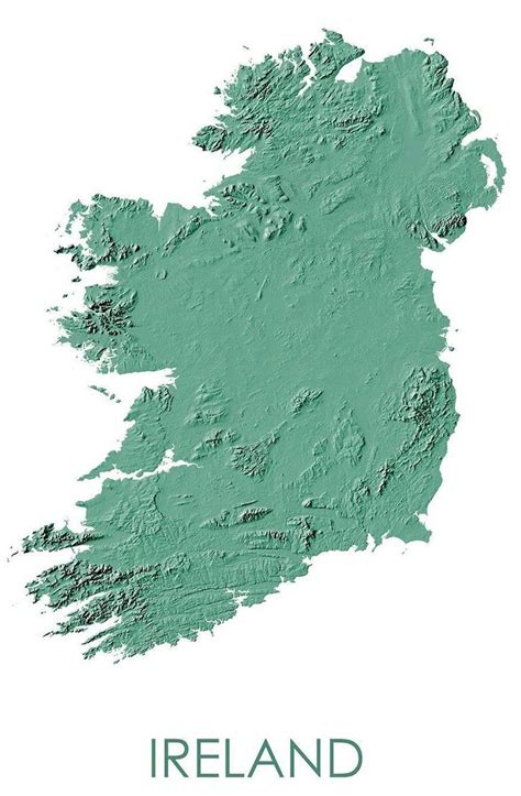 Topographic Map Of Ireland