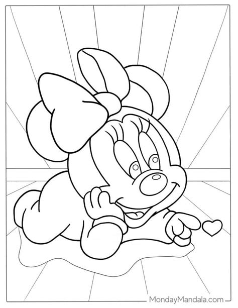 Baby Minnie Coloring Pages