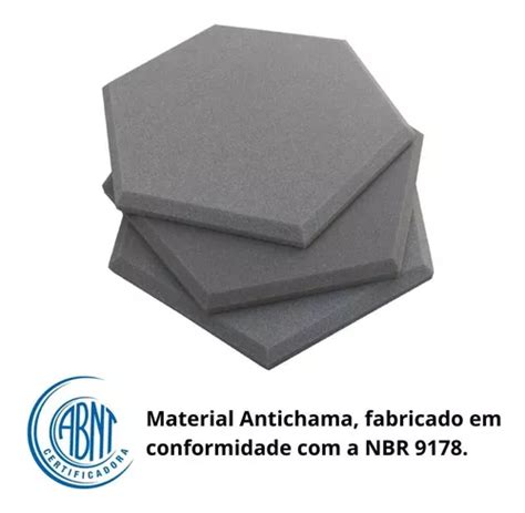 Espuma Acustica Hexagonal Anti Ruido X Cm Kit Placas Mercadolivre