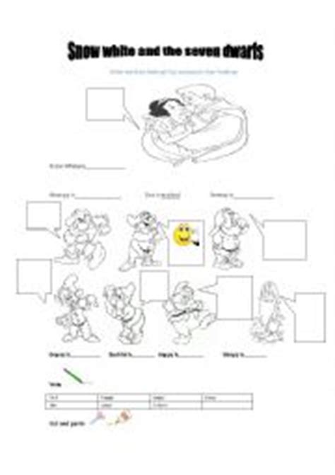 Snow White And The Seven Dwarfs ESL Worksheet By Teachertalitagraca