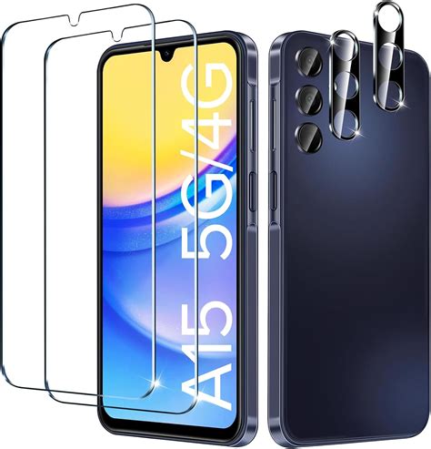 ivoler Pack de 2 Verre Trempé Compatible avec Samsung A15 4G 5G avec