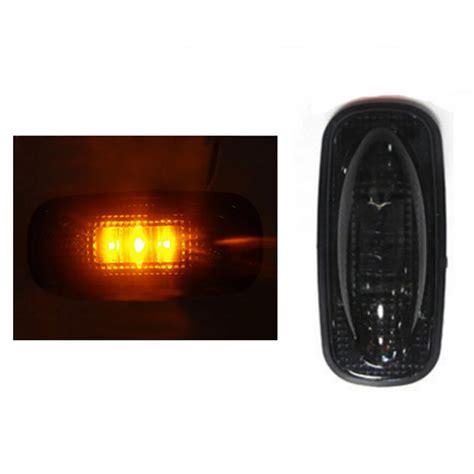 3 LED Turn signal Lights Side Marker Lamp Smoke Lens Auto Car LED Red ...