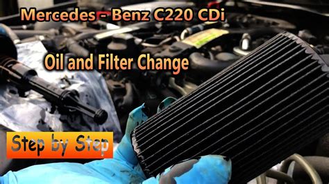 How To Change Oil And Filters On Mercedes C Cdi W Diy Youtube